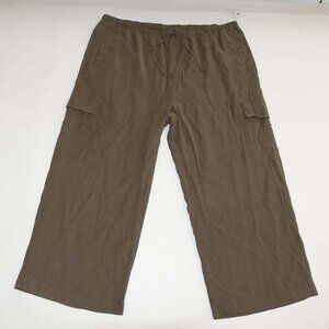 Old Navy Women's Extra High Rise Wide Leg Drapey Cargo Pants Size 3X NWT Brown